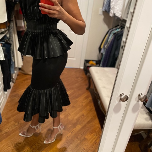 ASOS Strapless Peplum Mermaid Midi Dress (6) - Picture 3 of 11
